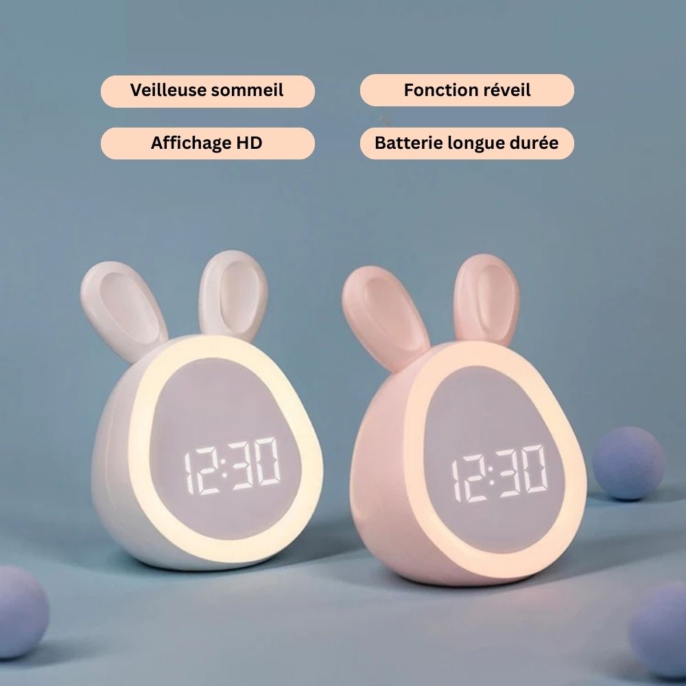 Lampe de chevet intelligente avec horloge et alarme