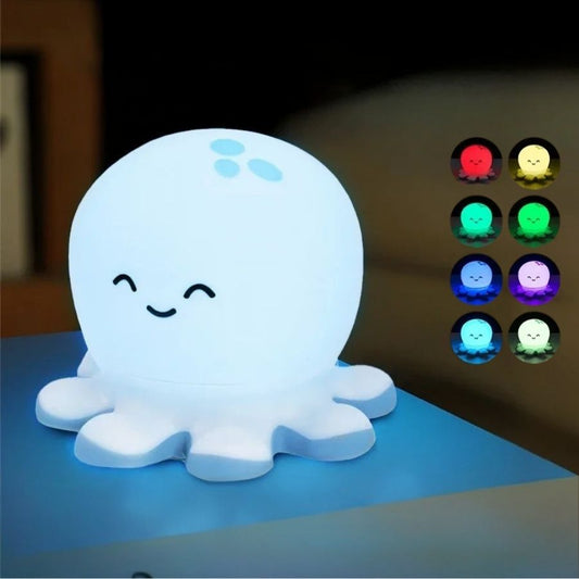 Veilleuse pieuvre en silicone avec chargeur USB