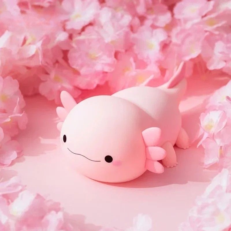 Veilleuse Axolotl tactile en silicone
