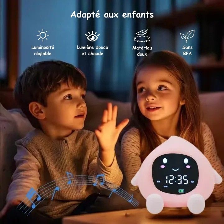 Veilleuse en forme d'fruit avec horloge