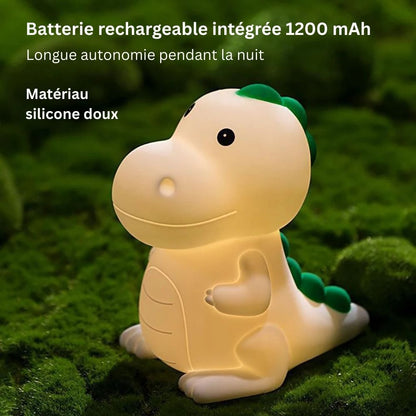Lampe de nuit en silicone en forme de dinosaure