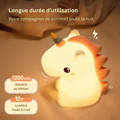 Veilleuse Licorne en silicone rechargeable