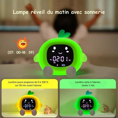 Veilleuse en forme d'fruit avec horloge