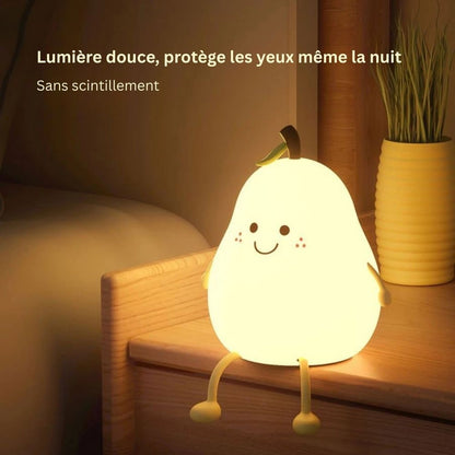 Veilleuse poire en silicone rechargeable