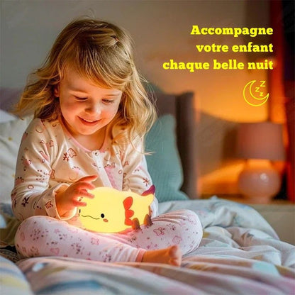 Veilleuse Axolotl tactile en silicone