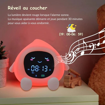 Veilleuse en forme d'fruit avec horloge