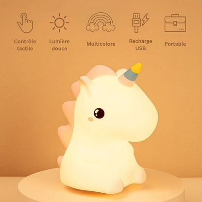 Veilleuse Licorne en silicone rechargeable