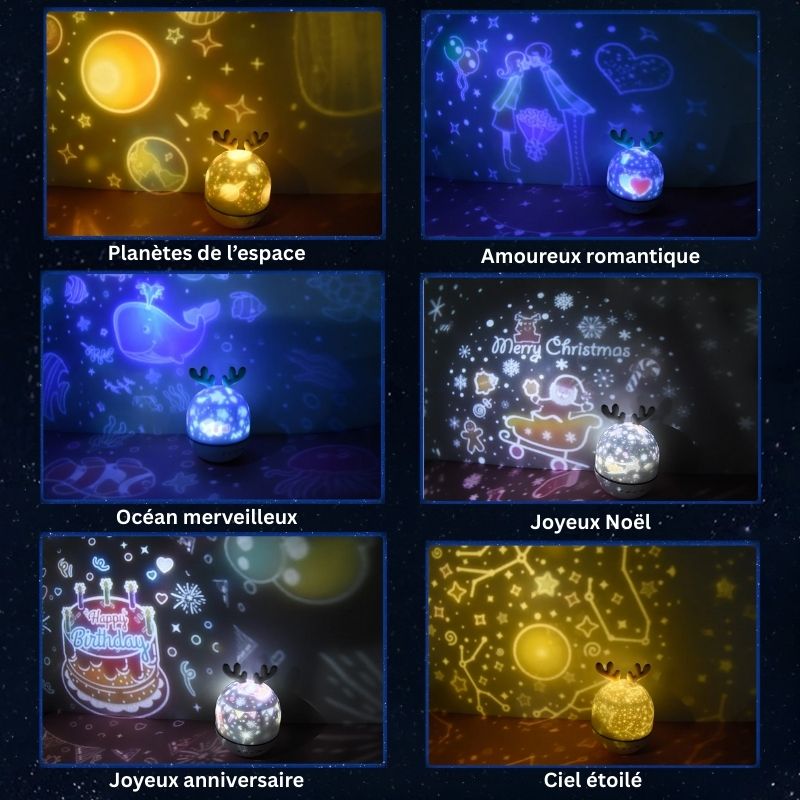 Projecteur de nuit en ciel étoilé pour enfants