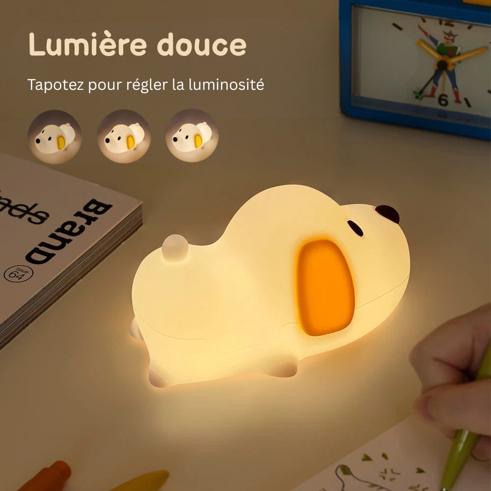Veilleuse en silicone en forme de petit chien