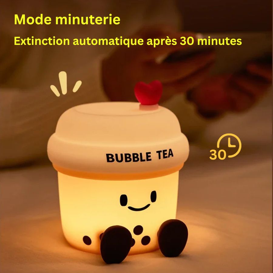 Veilleuse en forme de bubble tea pour bébé