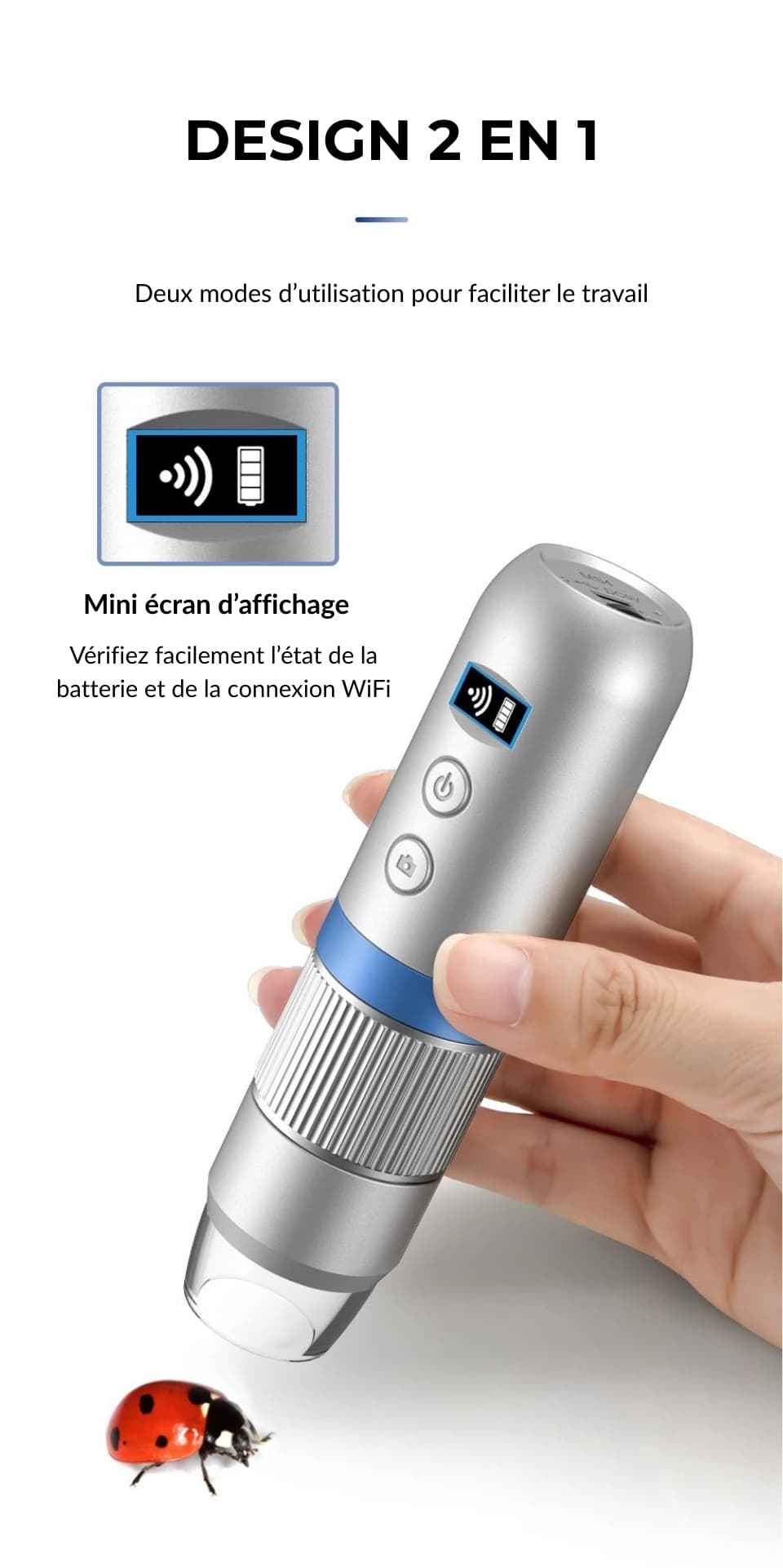Microscope numérique LED avec caméra pour enfant