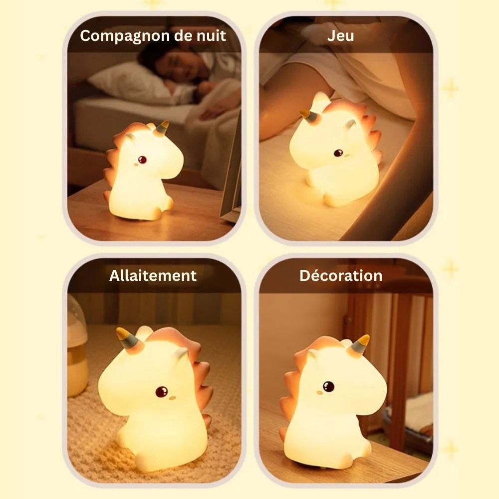 Veilleuse Licorne en silicone rechargeable