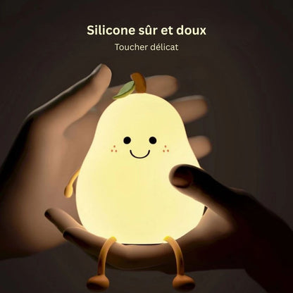 Veilleuse poire en silicone rechargeable