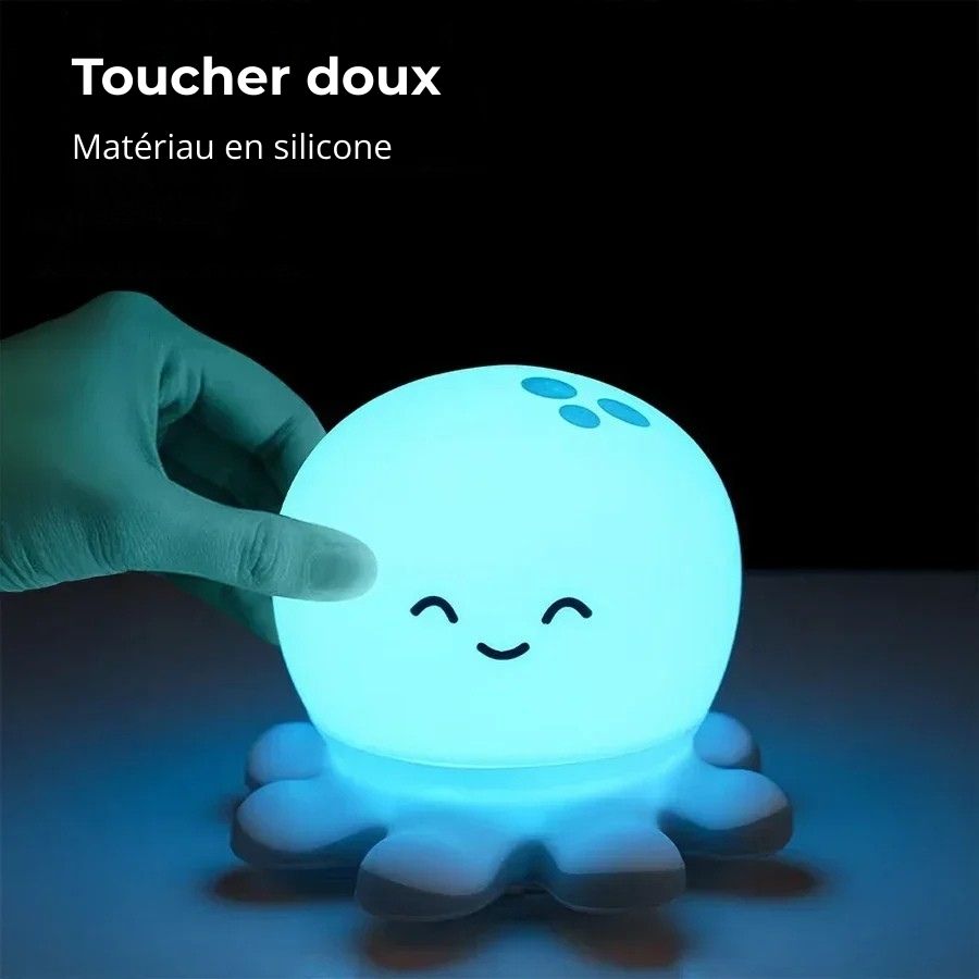 Veilleuse pieuvre en silicone avec chargeur USB