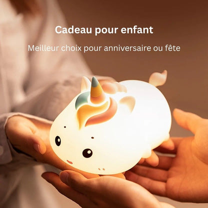 Veilleuse en silicone en forme de licorne pour bébé
