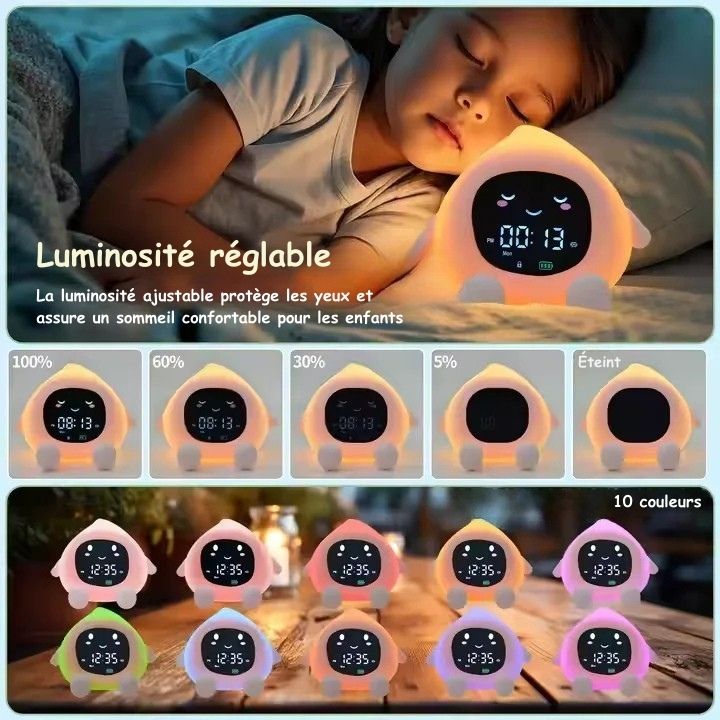 Veilleuse en forme d'fruit avec horloge