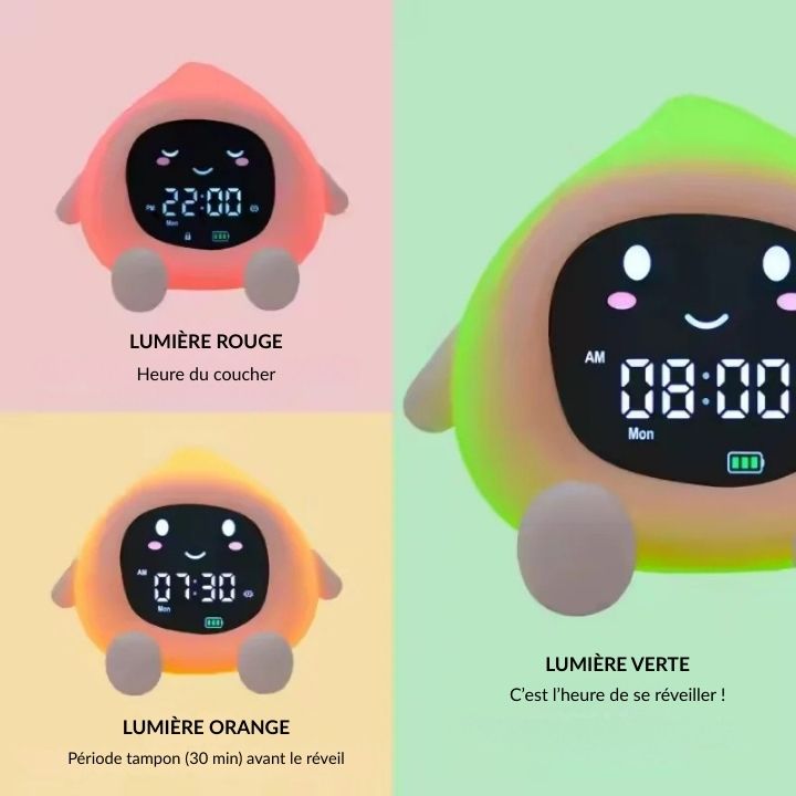 Veilleuse en forme d'fruit avec horloge