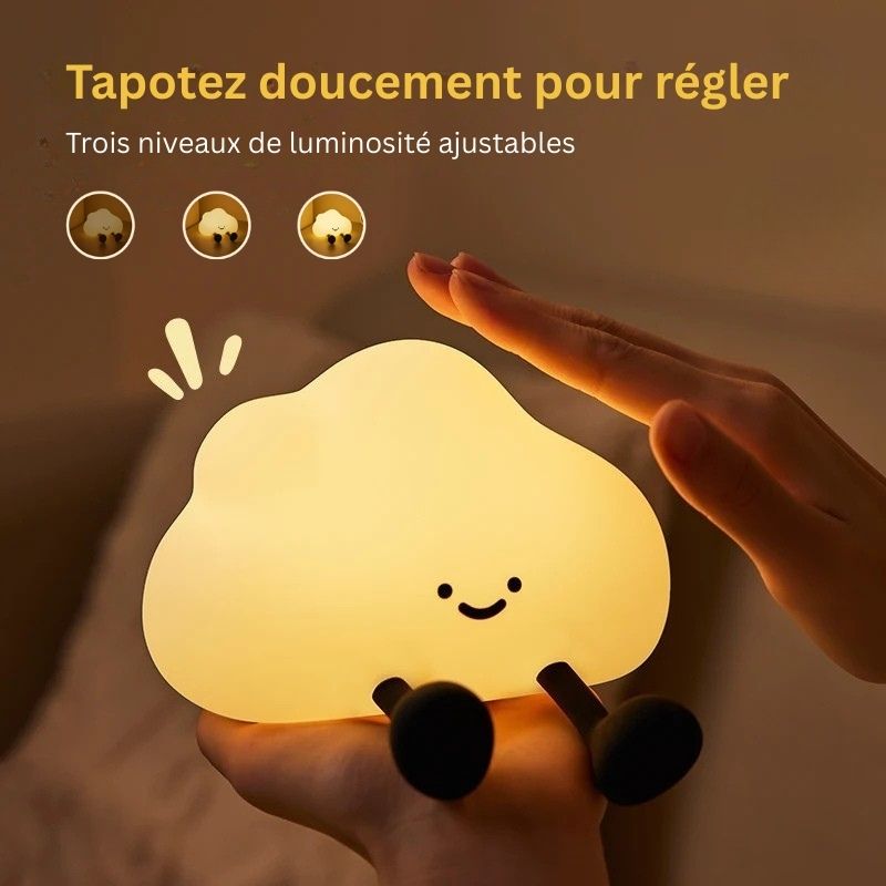 Veilleuse nuage en silicone rechargeable