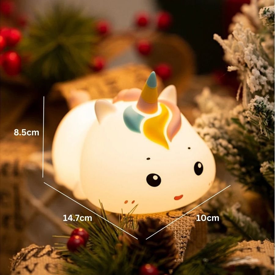 Veilleuse en silicone en forme de licorne pour bébé