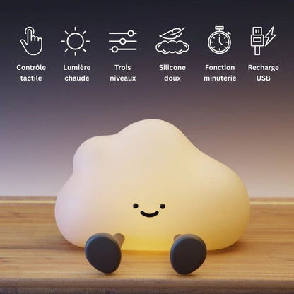 Veilleuse nuage en silicone rechargeable