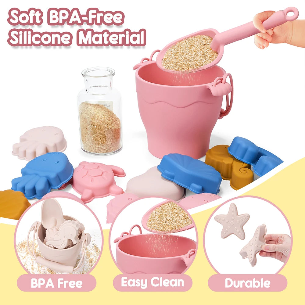 Ensemble de jouets de plage en silicone