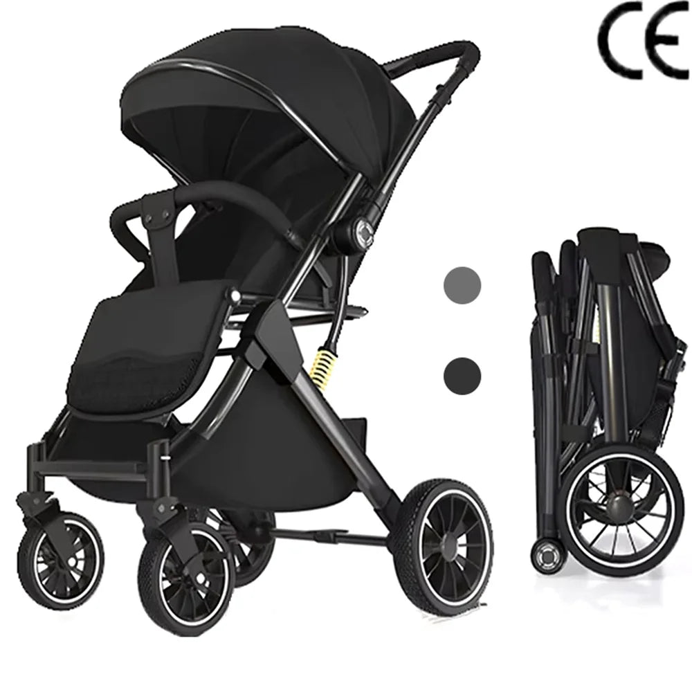Poussette de bébé pliable à 4 roues