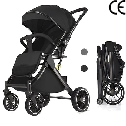 Poussette de bébé pliable à 4 roues