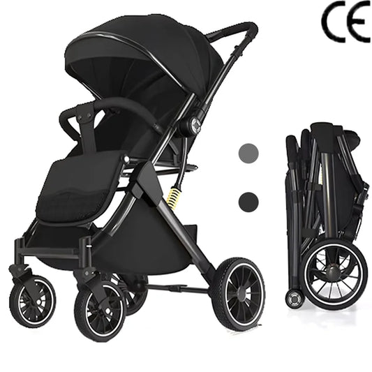 Poussette de bébé pliable à 4 roues