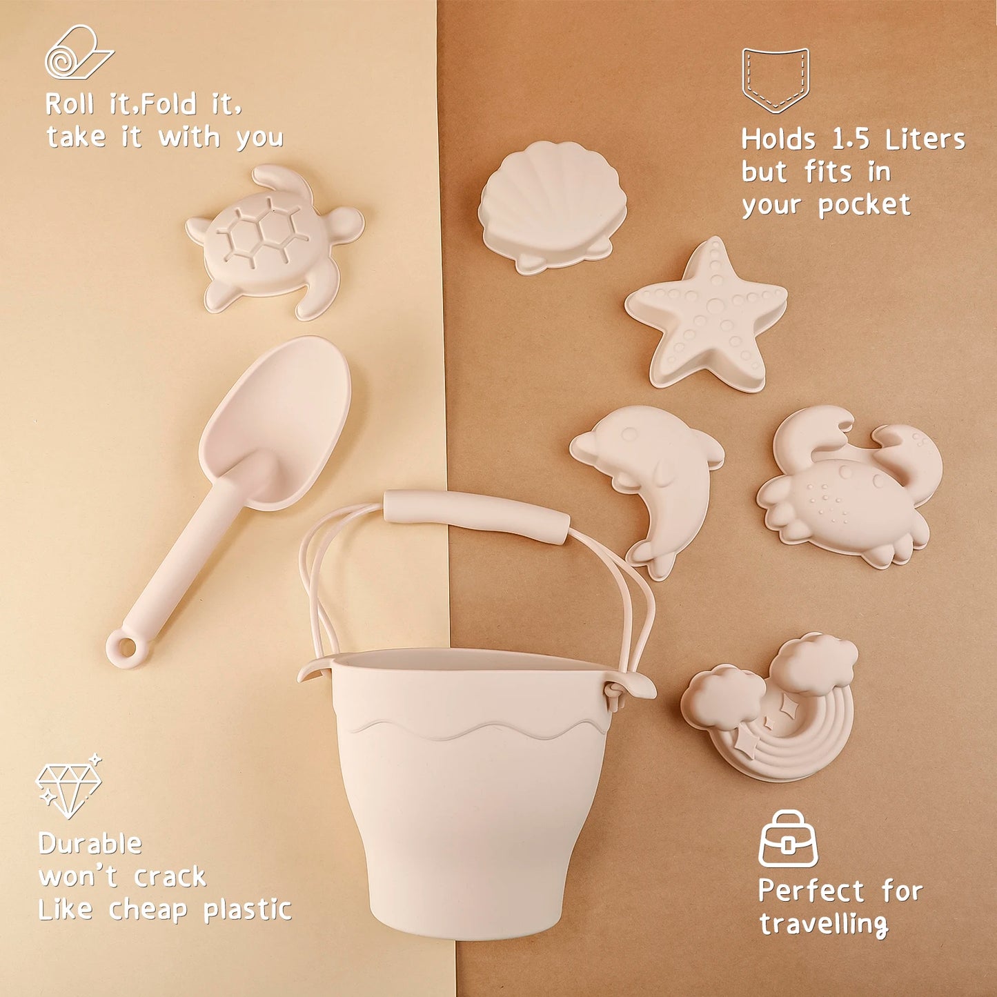 Ensemble de jouets de plage en silicone