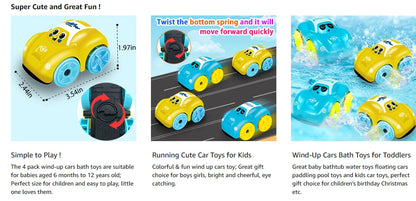 Lot de 2 pièces de jouets de bains voitures pour bébé