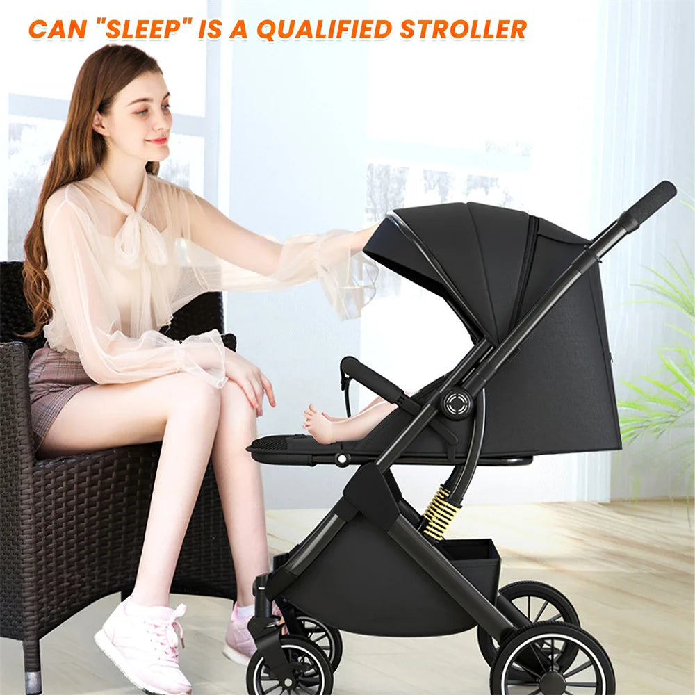 Poussette de bébé pliable à 4 roues