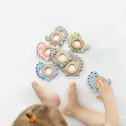 Anneau de dentition en bois pour bébé
