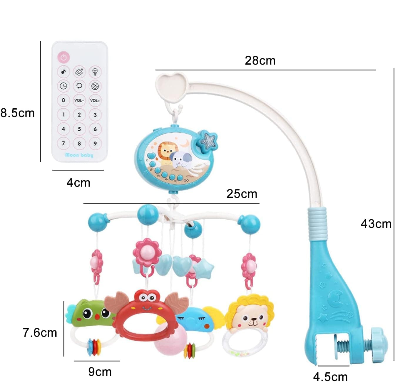 Arche d’activités musicale avec mobile en peluche pour bébé