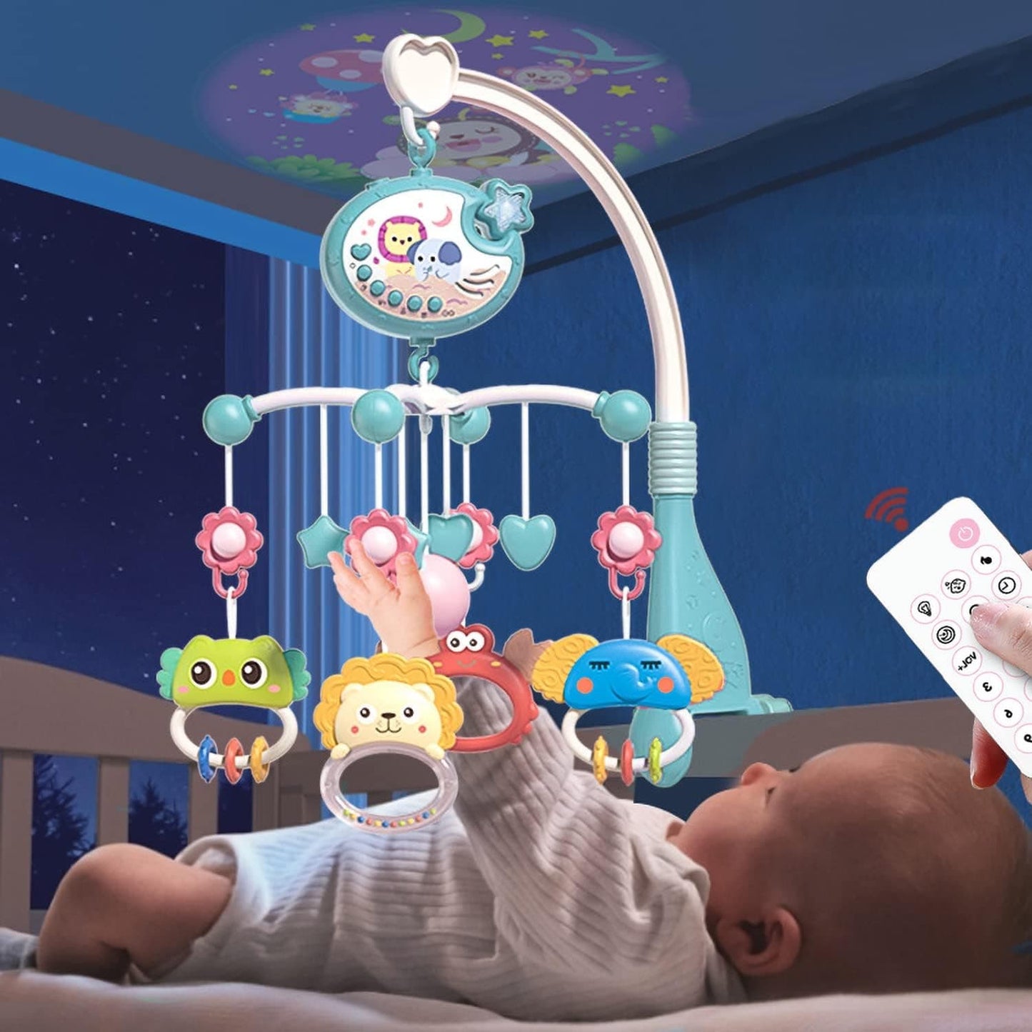 Arche d’activités musicale avec mobile en peluche pour bébé