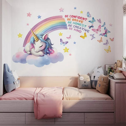 Autocollants muraux en forme de licorne
