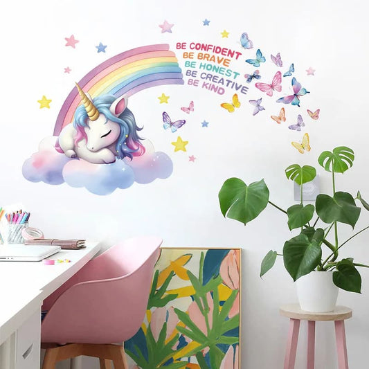 Autocollants muraux en forme de licorne