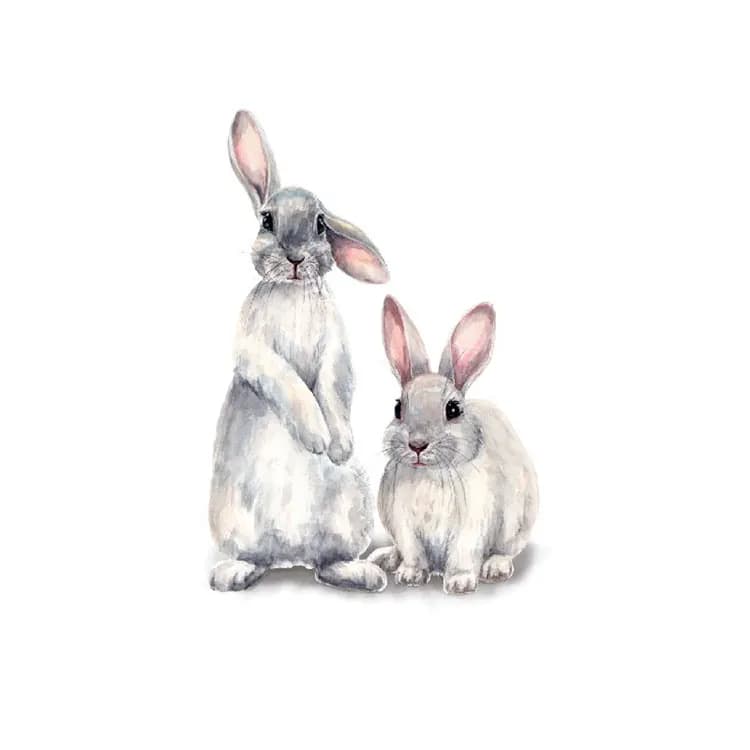 Autocollants muraux en forme de lapin