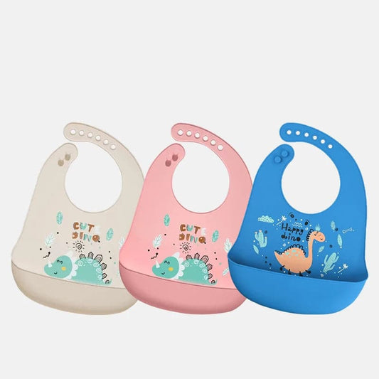 Bavoir attrape-miette à motif de dinosaure pour bébé