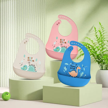 Bavoir attrape-miette à motif de dinosaure pour bébé