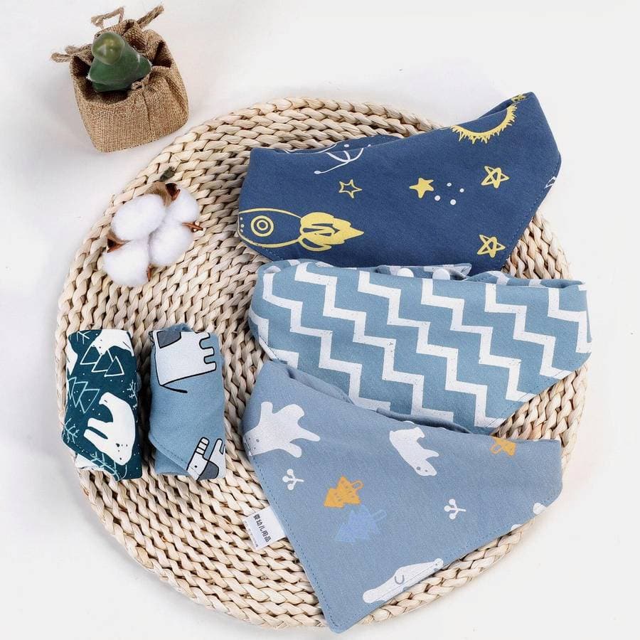 Bavoir bandana en coton X5