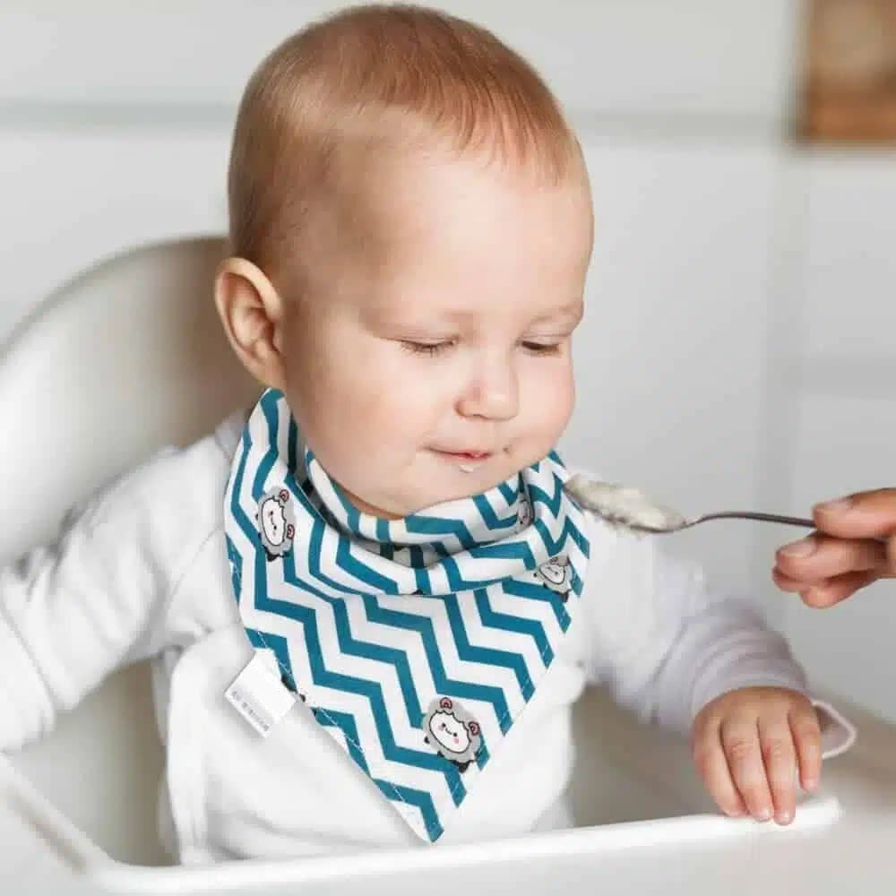 Bavoir bandana en coton X5