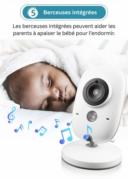 Babyphone vidéo sans fil avec écran couleur