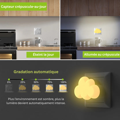 Veilleuse en forme de nuage pour chambre de bébé