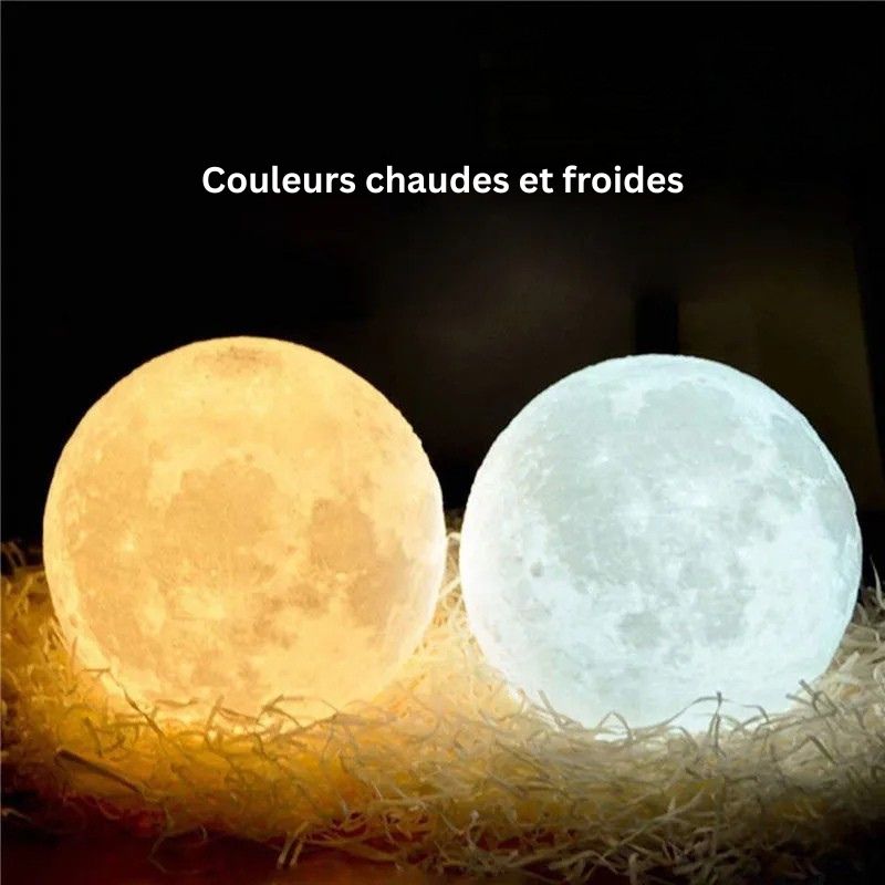 Veilleuses LED à motif lune 3D pour bébé
