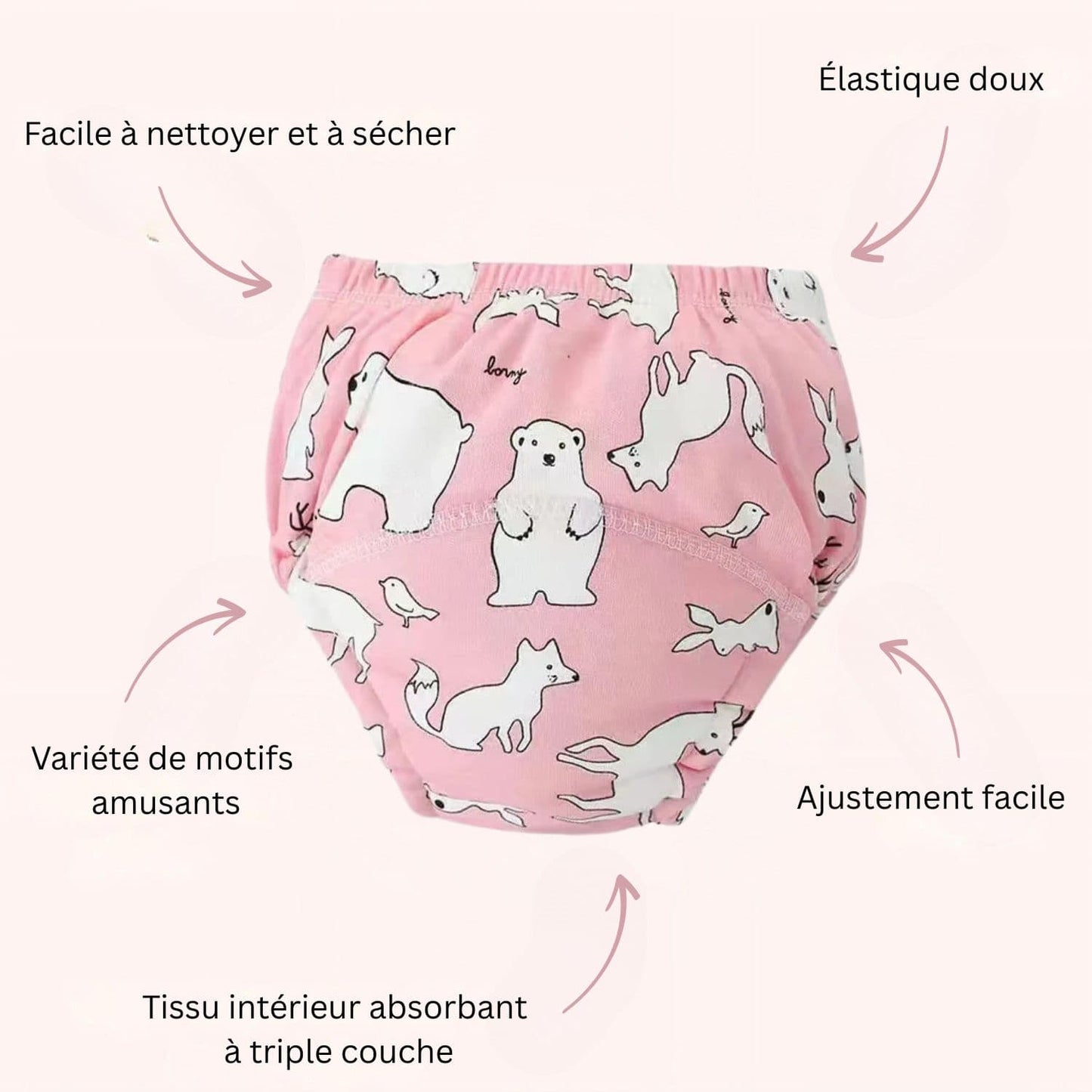 Culotte d'apprentissage - Les Amis du Pôle 🐻🦊🌸
