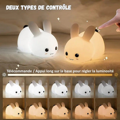 Veilleuse lapin avec télécommande