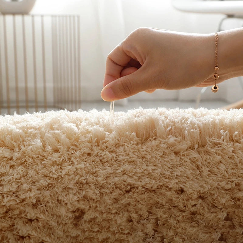 Tapis de sol bébé doux rond et beige pour bébé