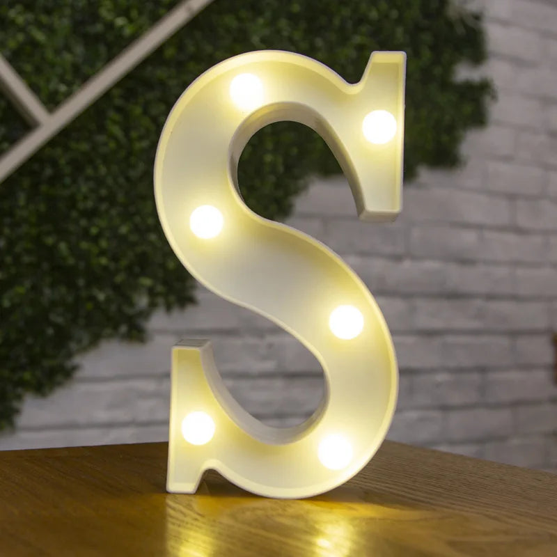 Alphabet lettre LED lumières lumineux 22cm