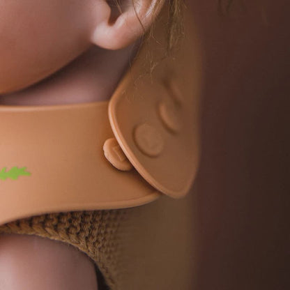 Bavoir en silicone imperméable avec imprimé de carottes pour bébé