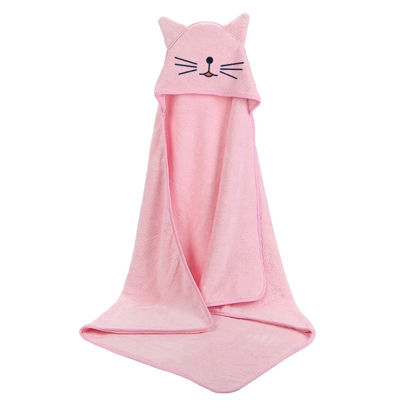 Serviette de bain avec jolis motifs de dessins animés pour bébé